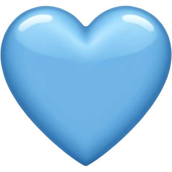blue heart with a soft white highlight emoji