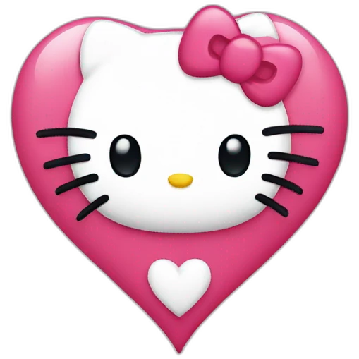 hello kitty heart emoji