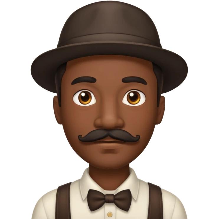 a black man which looks like hitler but black skin  emoji