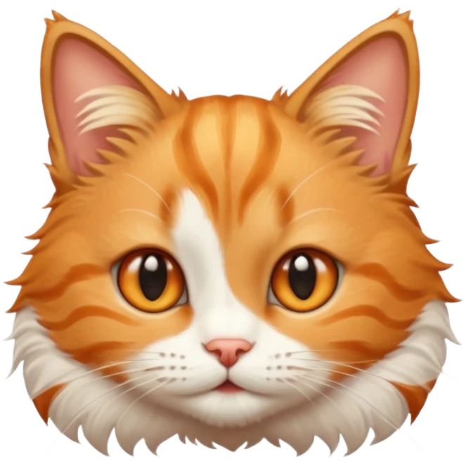 Cute small funny face cat emoji