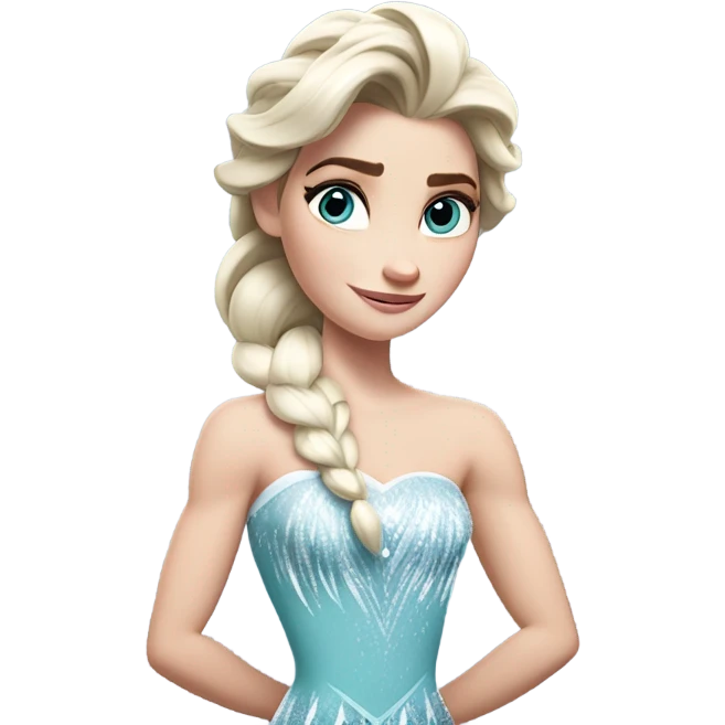Elsa from frozen but very buff emoji