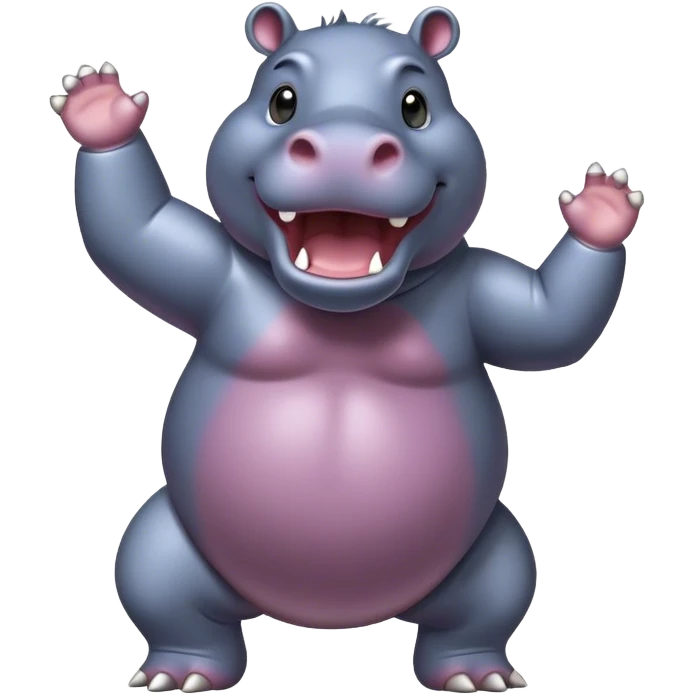 Dancing hippopotamus  emoji