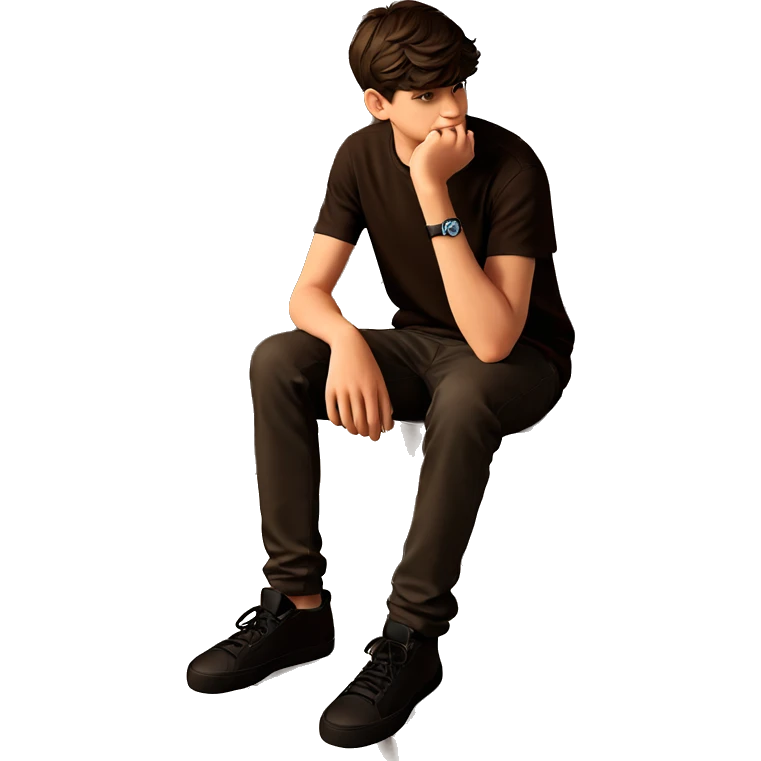 boy sitting on stairs emoji