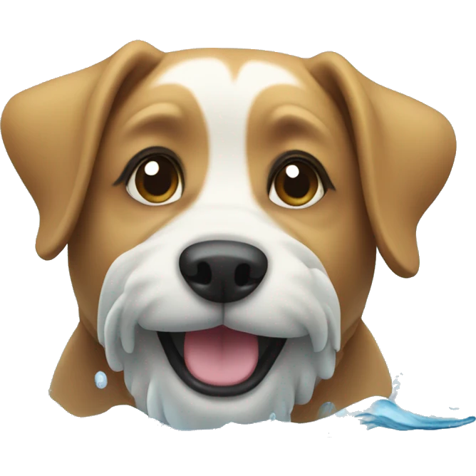 Dog in water emoji