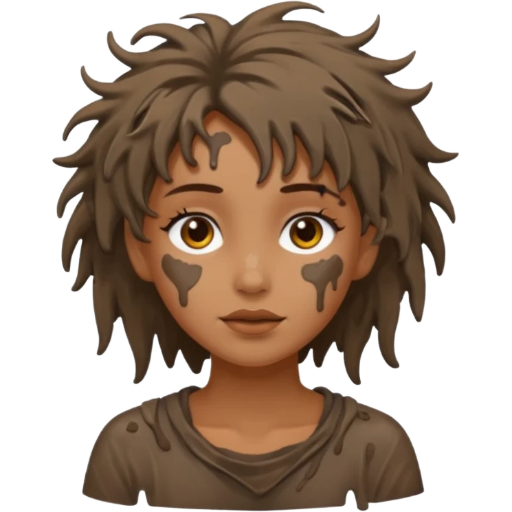 girl with mud on her emoji