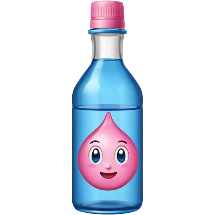 bottle of oil blue top pink outside with logo that says Diddys Oil emoji