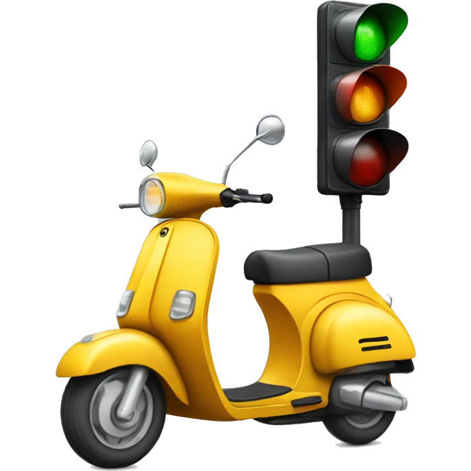 Scooter with traffic light  emoji