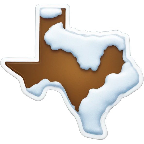 Snow on the state of Texas emoji
