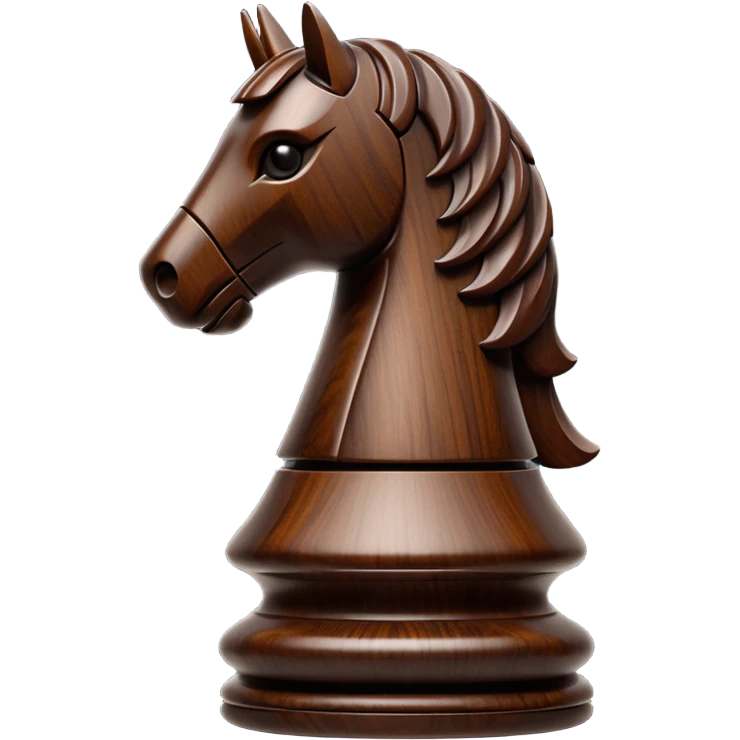 piece of chess knight in dark emoji