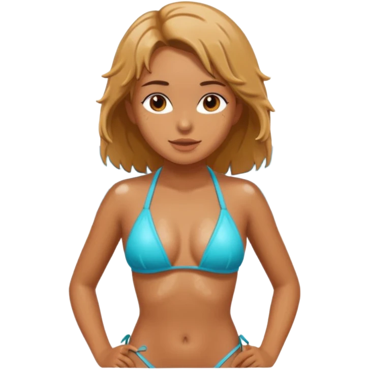 naked girl on beach emoji