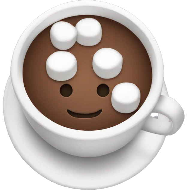 Hot cocoa with marshmallows emoji