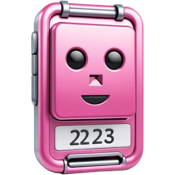 robotic pink calendar 3 icon emoji