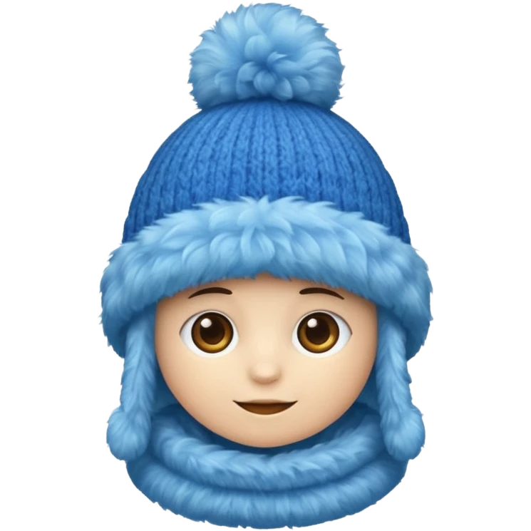 blue fluffy hat emoji