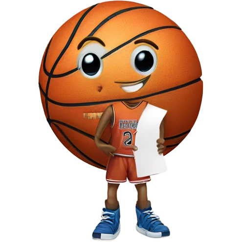 Basketball saying thank you emoji