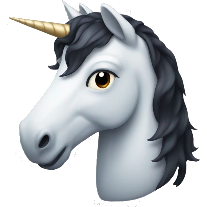 Dark colored unicorn  emoji