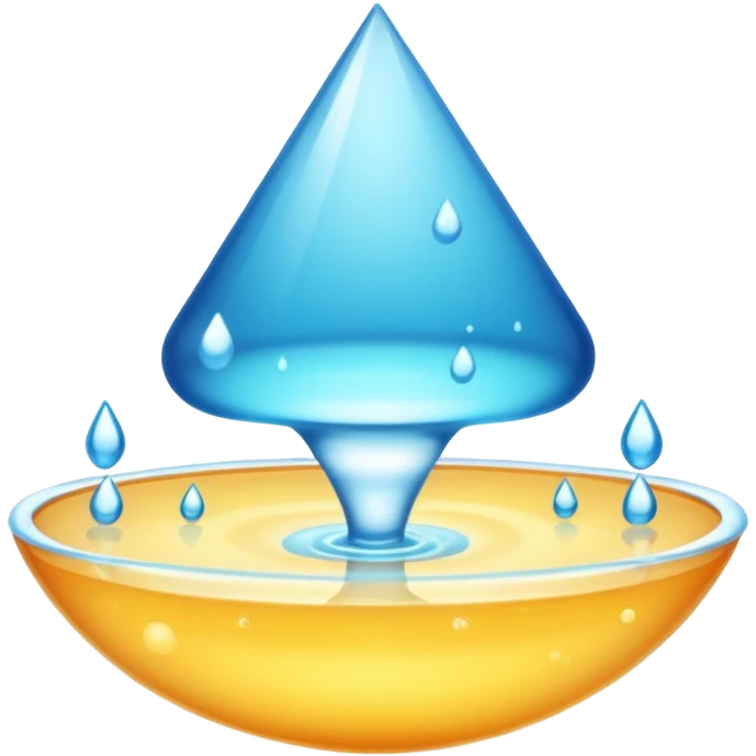 a V made out of water emoji