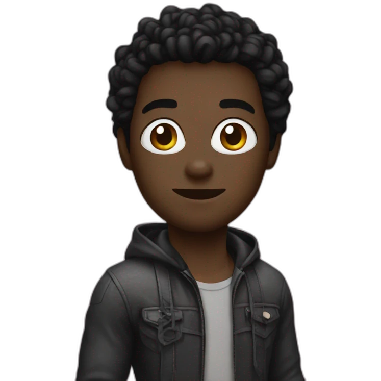 Black spiderman emoji