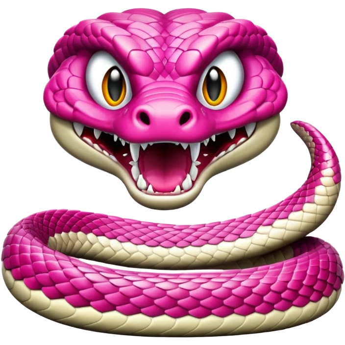 Pink angry snake  emoji