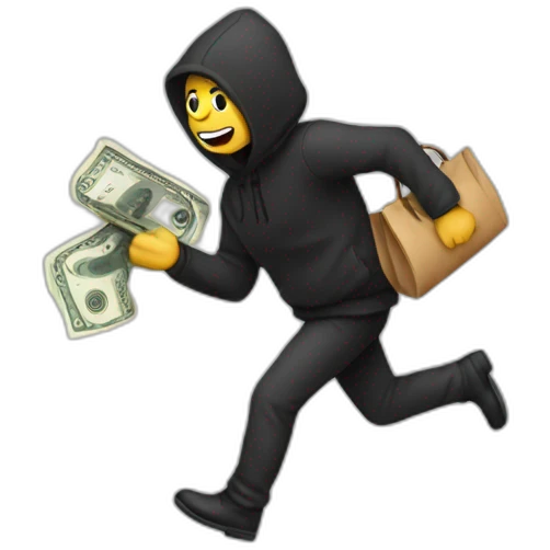 thief escaping with money emoji