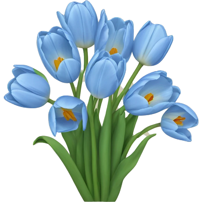 Tulipanes azules
 emoji