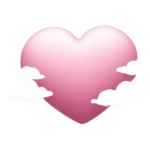 pink heart + cloud emoji