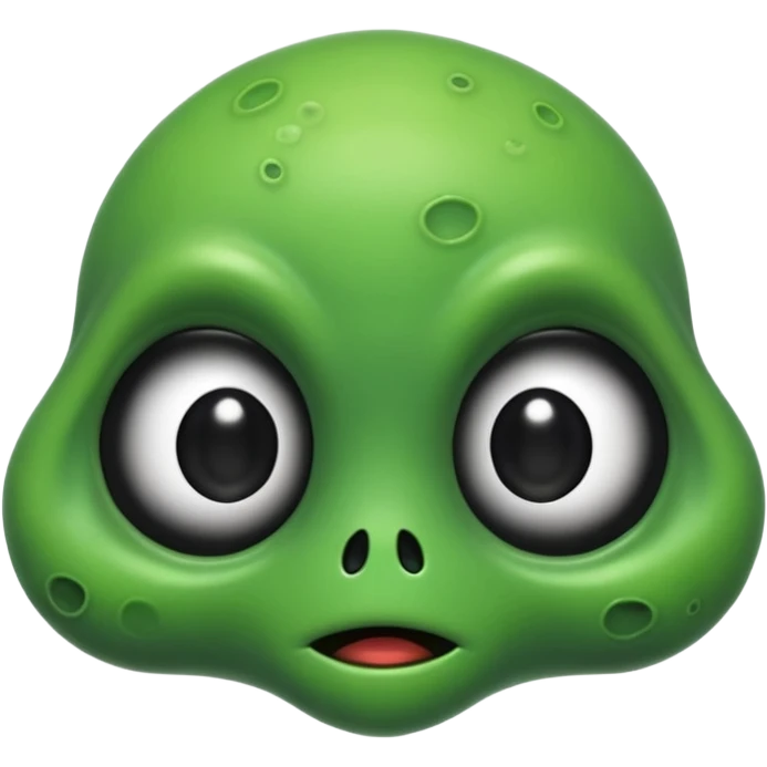tiny alien head really scary emoji