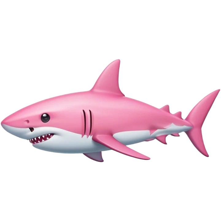 Pink shark emoji