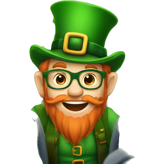 Leprechaun on a plane emoji