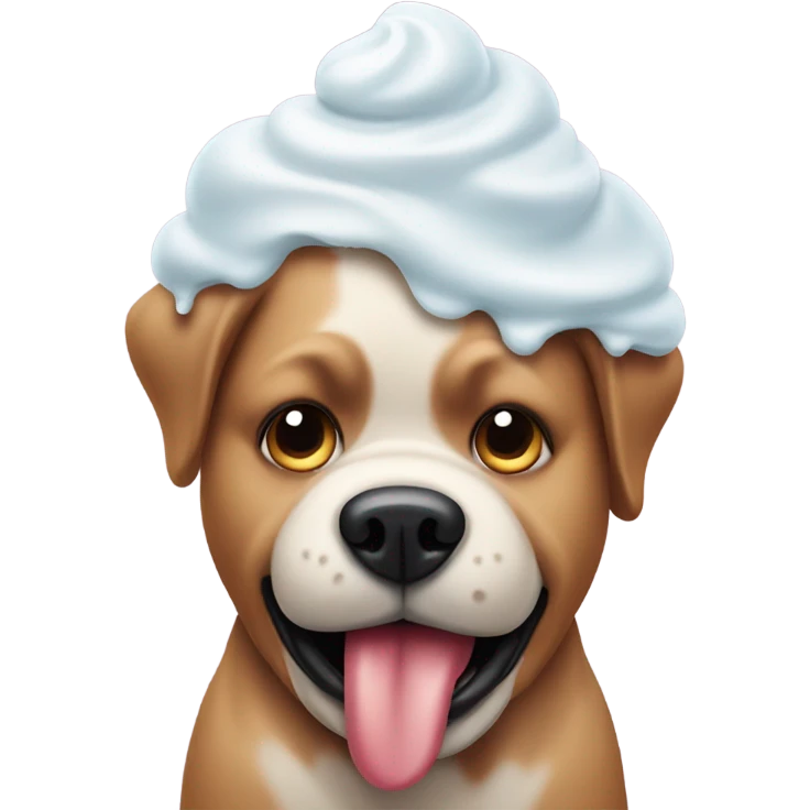 fat dog ice scream emoji
