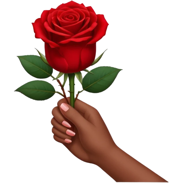 Flower 🌹in hand whiteout face  emoji