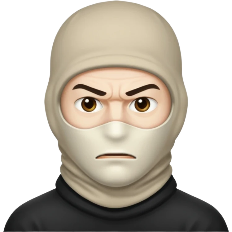 angry man in balaclava emoji