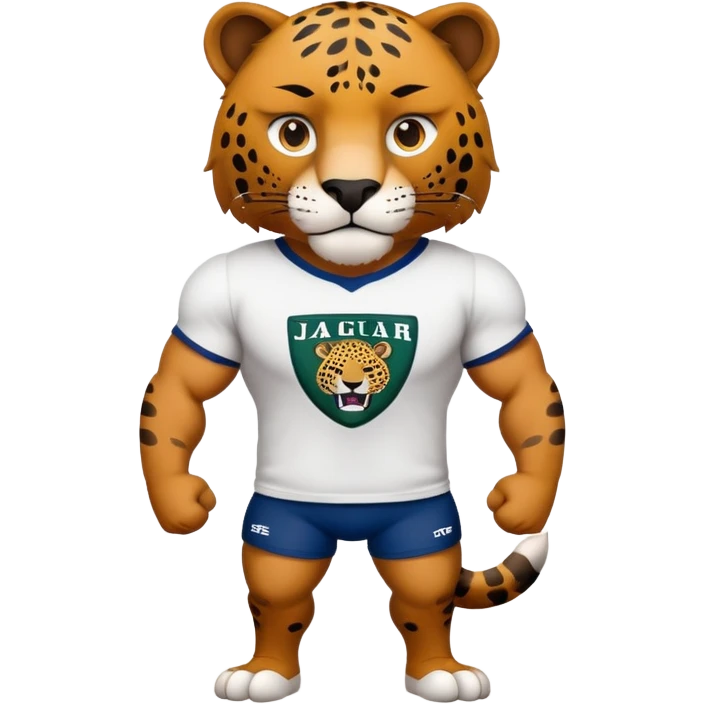 Jaguar wearing alumni rugby club t shirt  emoji