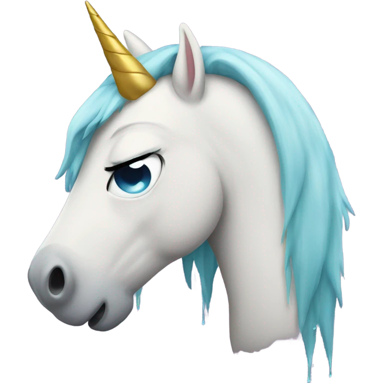 Unicorn crying  emoji