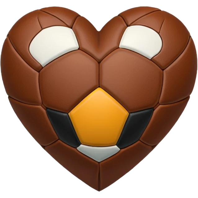 Football in shape of heart emoji