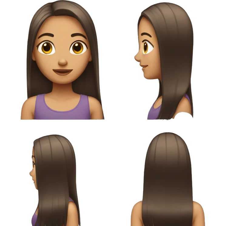 A straight hair girl emoji