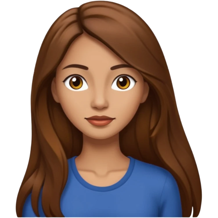 A tall, slender Latina with long brown hair emoji
