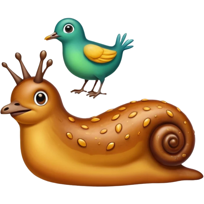 Slug bug with a bird on top emoji
