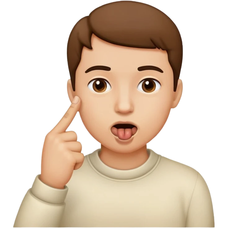 person with index finger in mouth, biting finger emoji