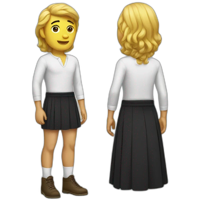 man in a skirt emoji