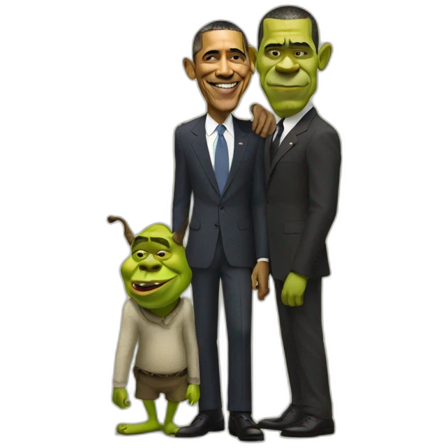 obama and shrek emoji