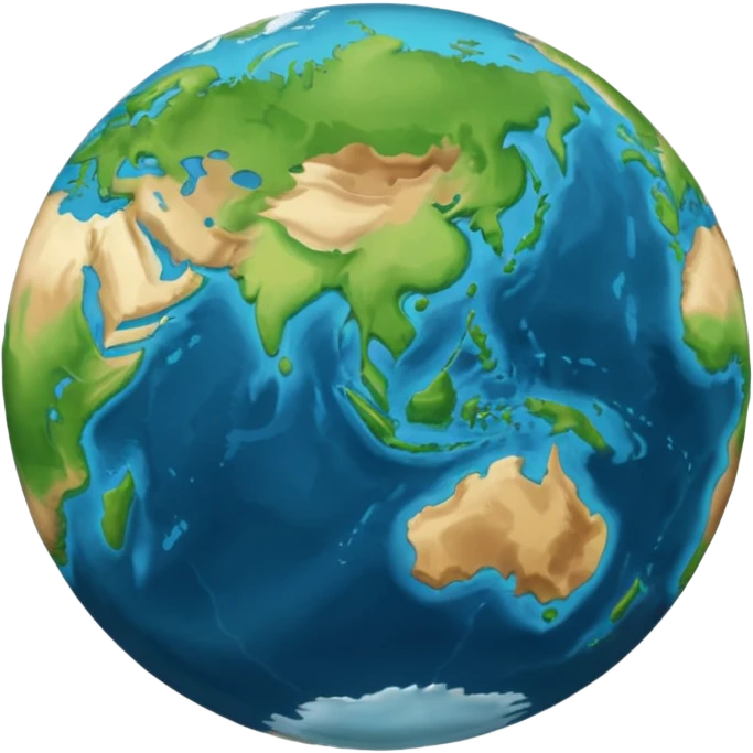 Pangea as a single supercontinent, simplified emoji