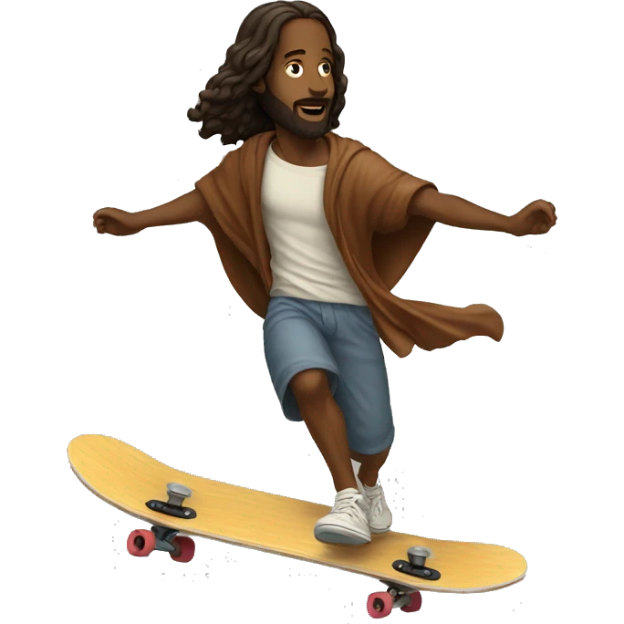 black jesus skateboarding emoji