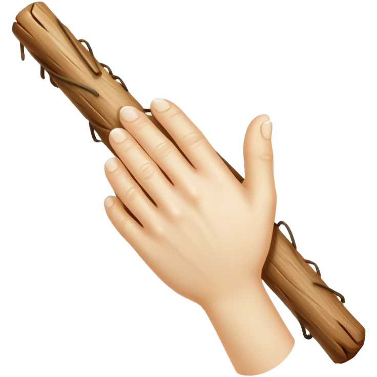 Wet Hands wrapped around a stick emoji