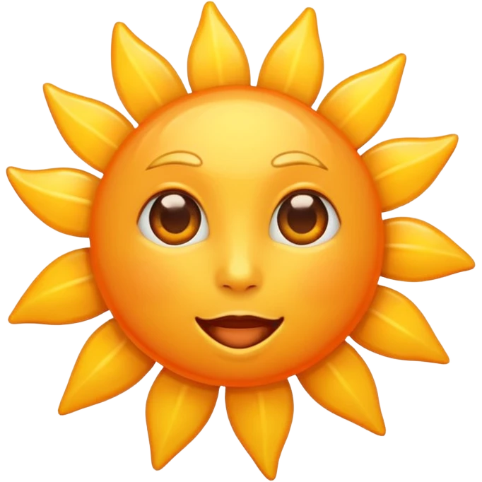 Orange heart sun emoji
