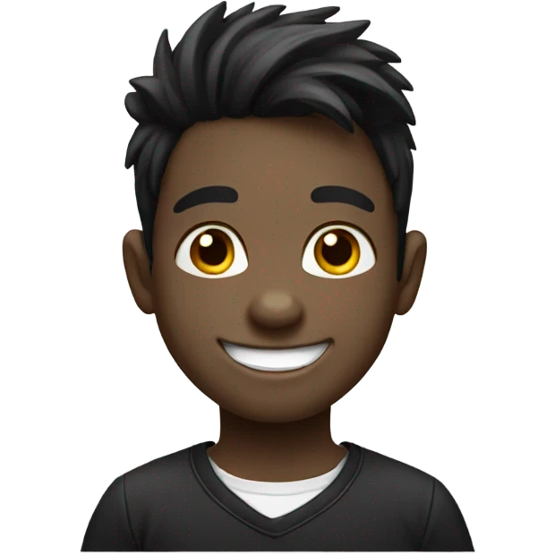 smiling boy-donkey in black shirt emoji