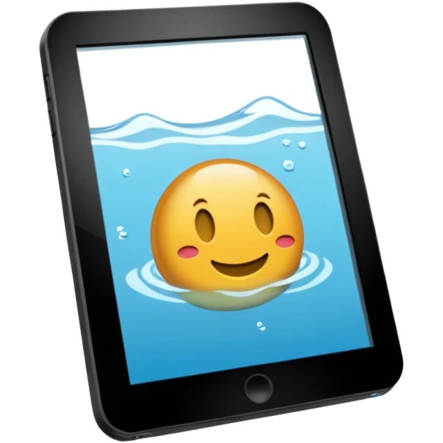 E reader caduto in acqua  emoji