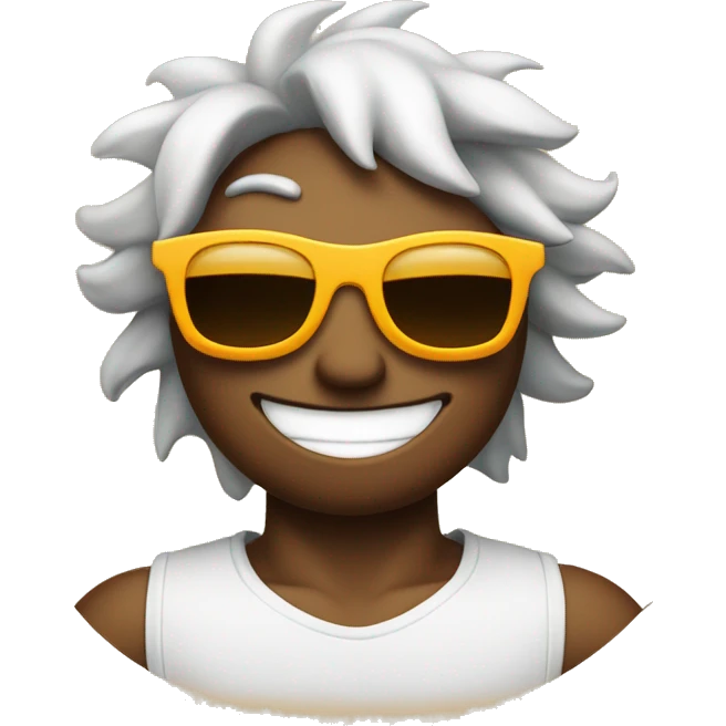 I ned a happy sun with biceps and sunglasses and a smile emoji