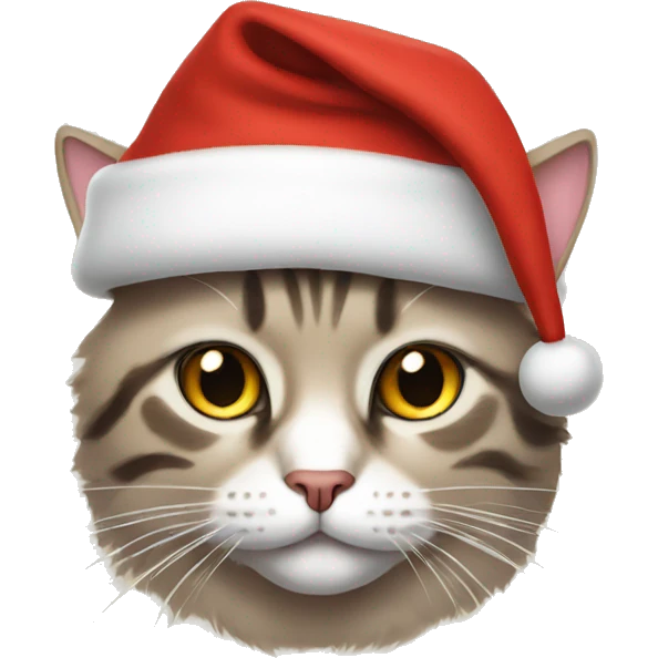 cat wearing santas hat emoji