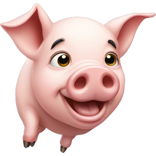 A pig flipping of something  emoji