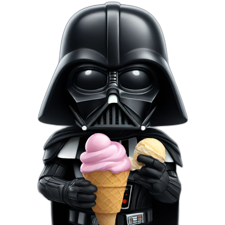 Dart Vader eating ice cream emoji